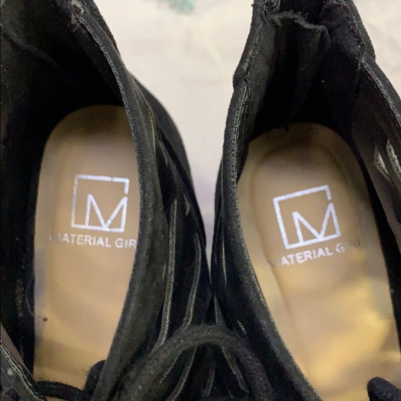 Material Girl Black Caged Wedges - Picture 6 of 7